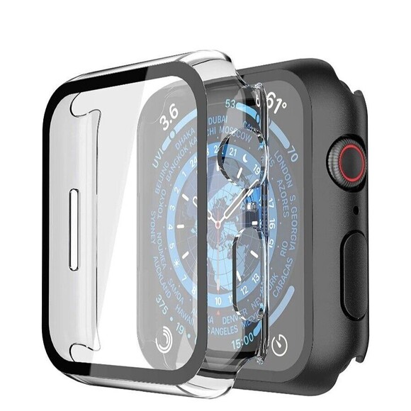 Misxi 2 Pack PC Case with Tempered Glass Screen Protector Compatible with Apple - Picture 1 of 7